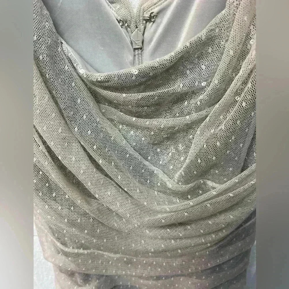 Express formal tan/sparkle dress - Picture 3 of 4